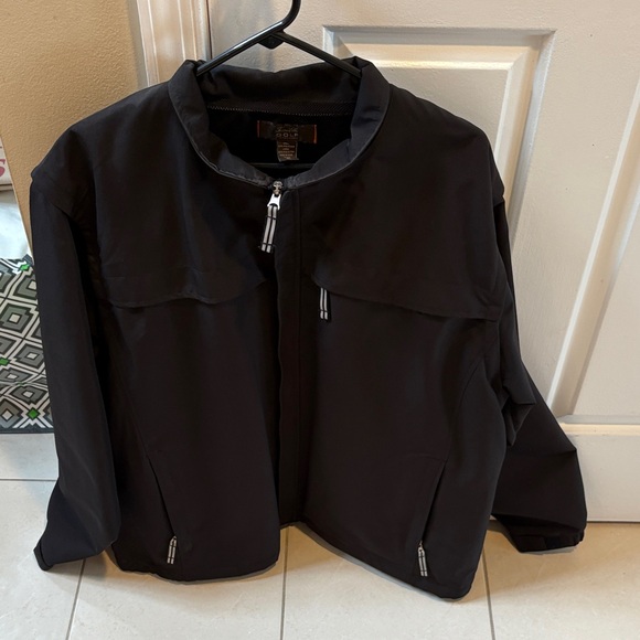 Men's Black Convertible Golf Jacket - Picture 1 of 4